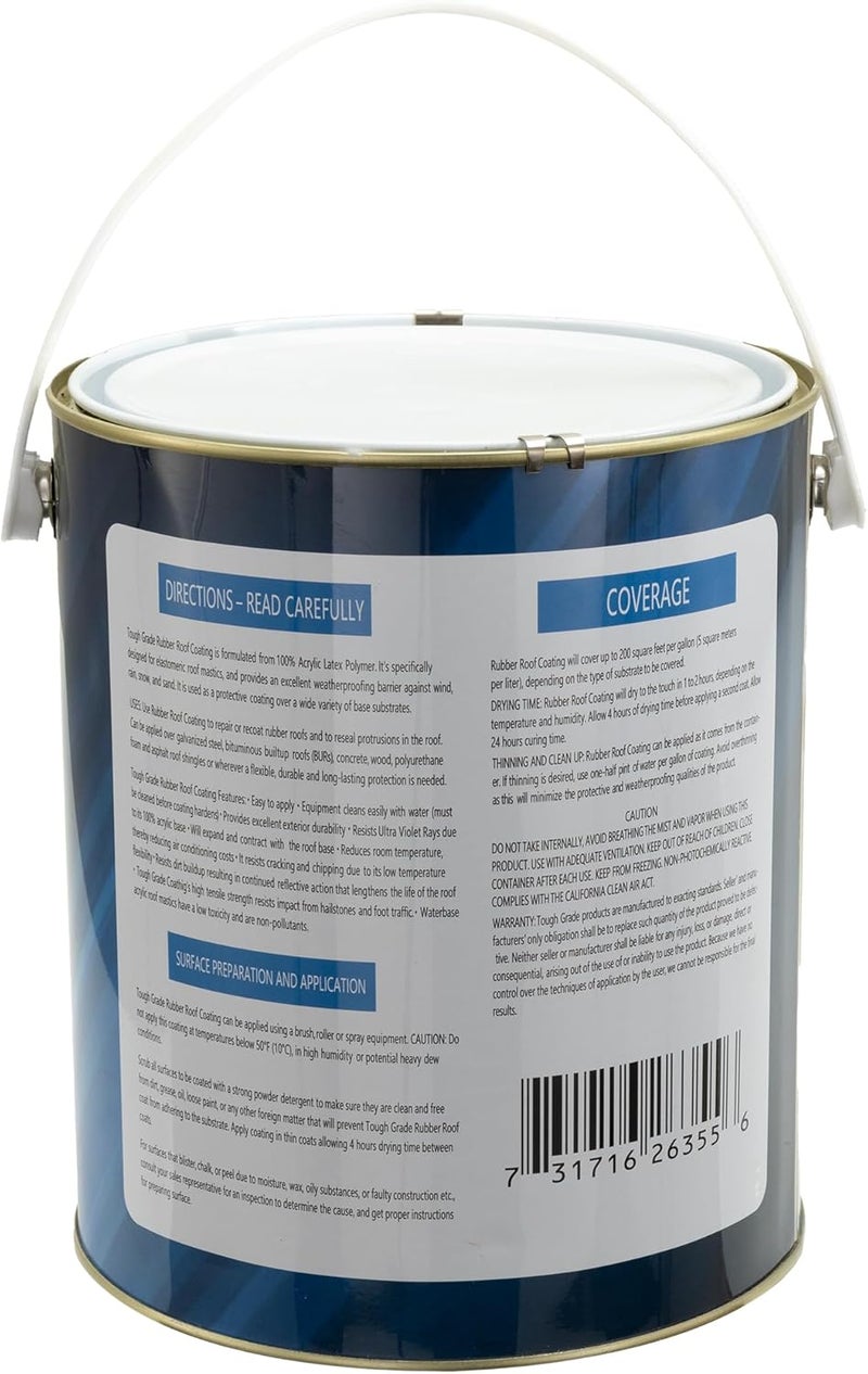 RecPro RV Roof Coating Gallon | Top Coat Sealer | Water-Based Acrylic Rubber Roof Coating and Sealant | Bonds to Aluminum, Galvanized Steel, Fiberglass, TPO, PVC, EPDM, Rubber Roofing - Image 2